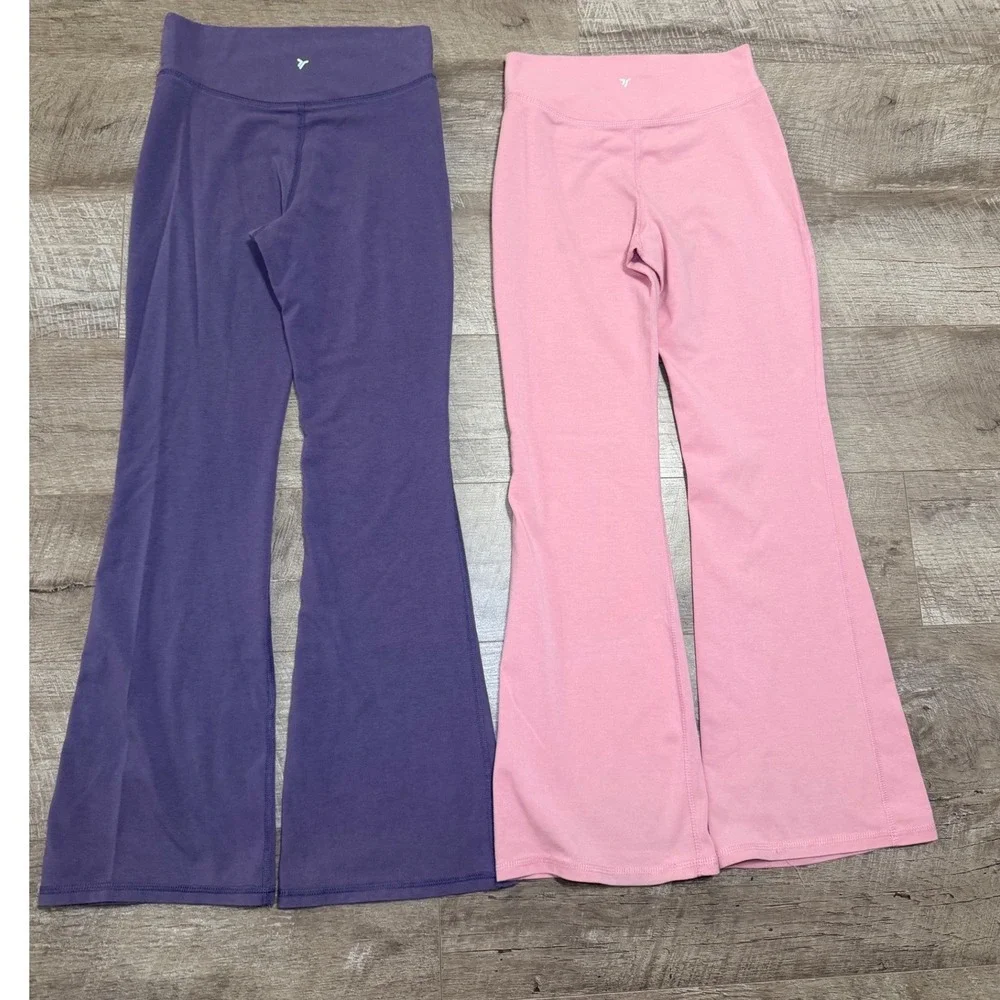 Old Navy High-Waisted PowerChill Crossover‎ Flared Leggings for Girls